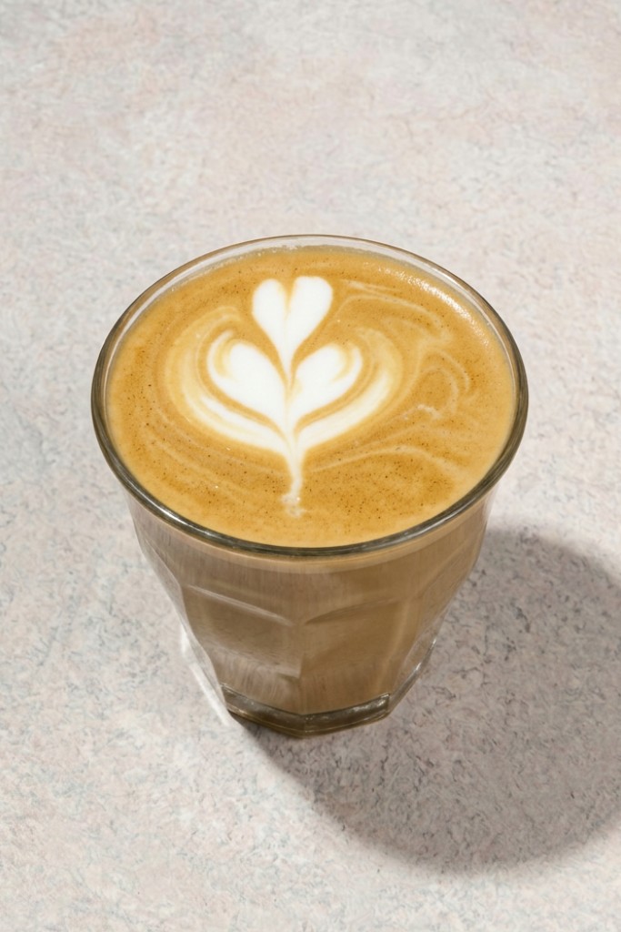 Freshly brewed café latte with latte art served at The Coffee Club UAE